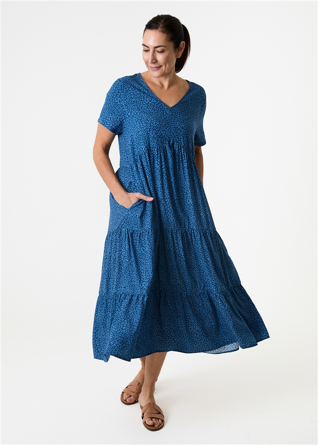 Mini Leopard Print Tiered Dress