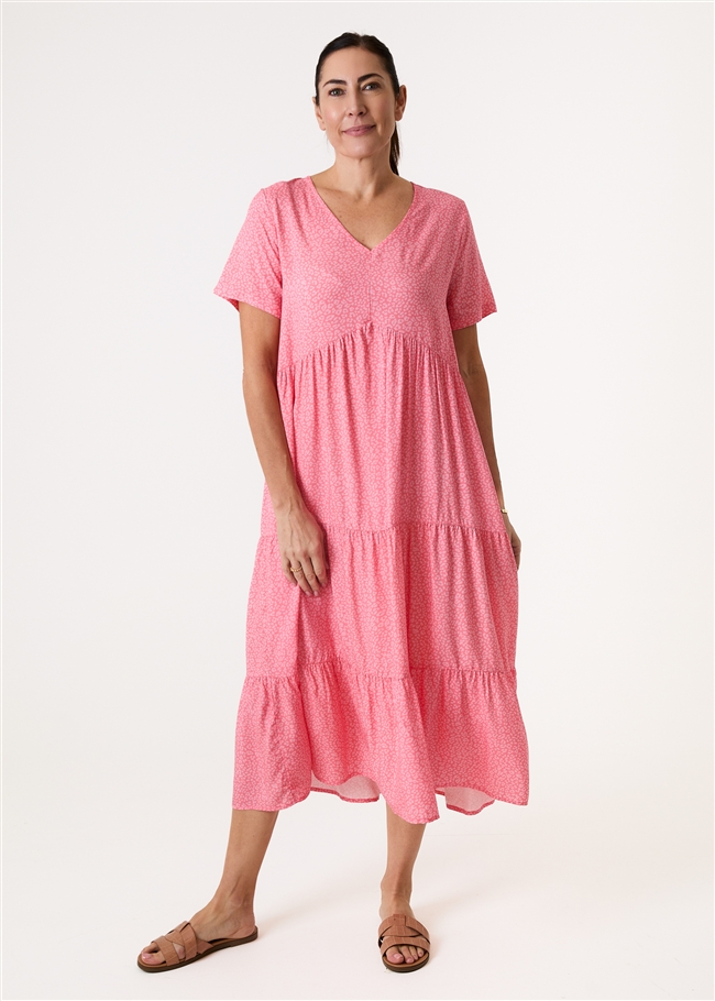 Mini Leopard Print Tiered Dress