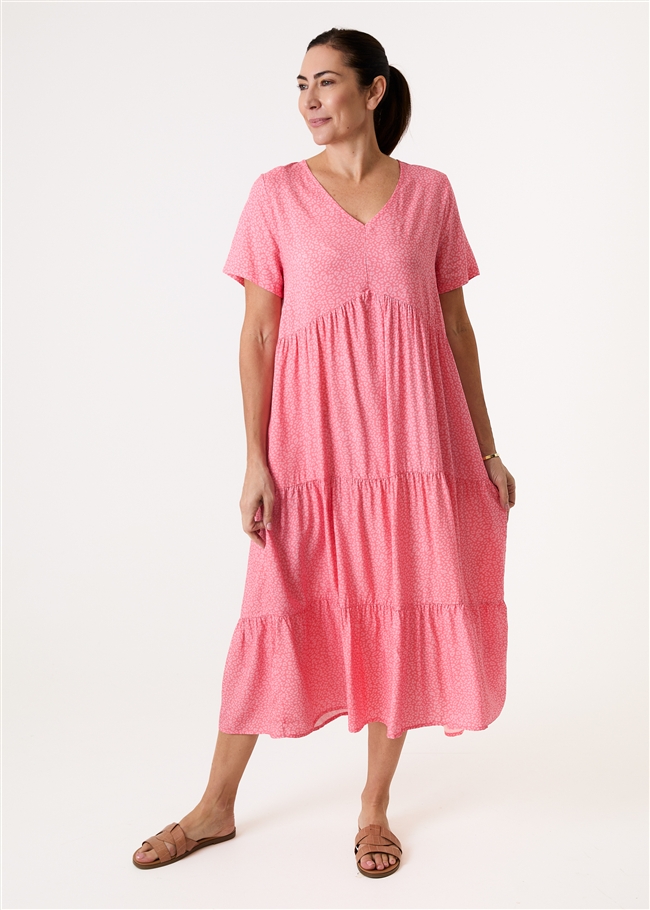 Mini Leopard Print Tiered Dress