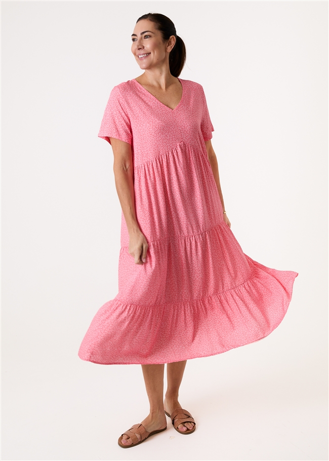 Mini Leopard Print Tiered Dress