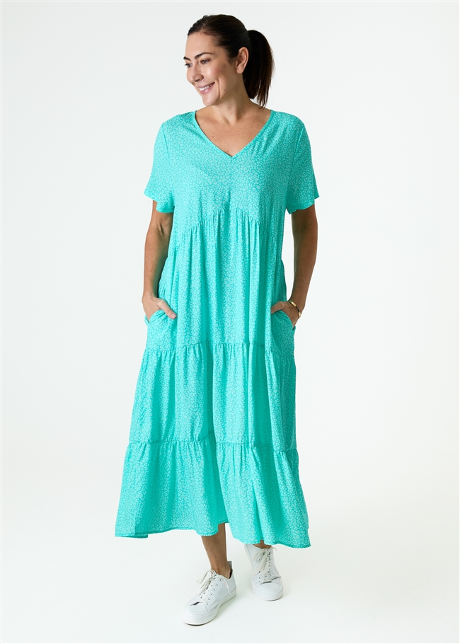 Mini Leopard Print Tiered Dress