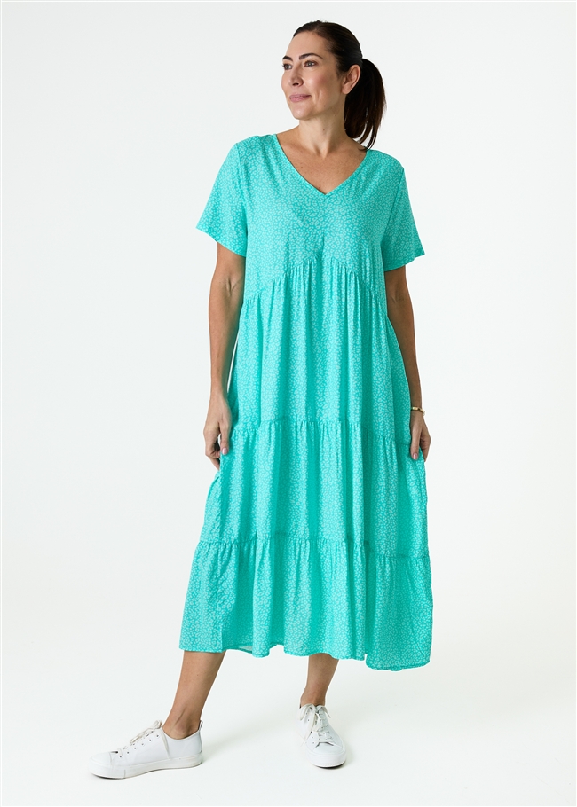 Mini Leopard Print Tiered Dress