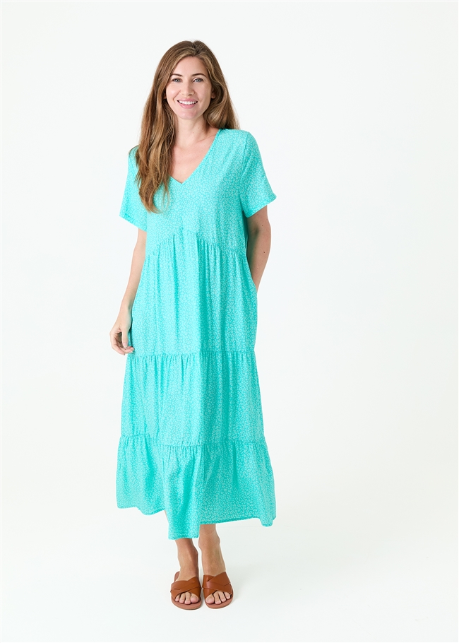 Mini Leopard Print Tiered Dress