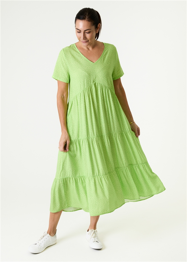 Mini Leopard Print Tiered Dress