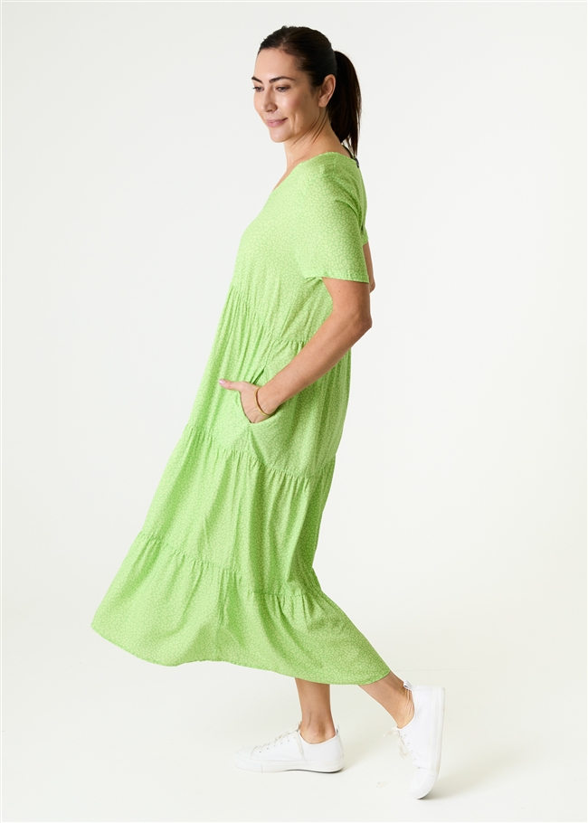 Mini Leopard Print Tiered Dress