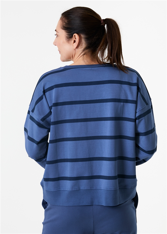 Stripe Crew Neck Sweatshirt