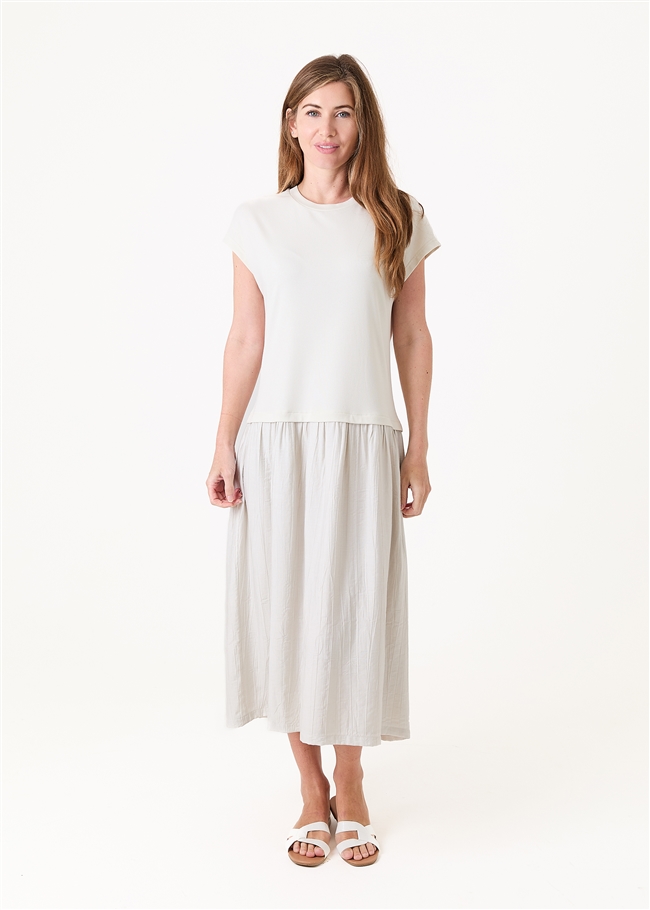 Plisse Skirt T-Shirt Dress