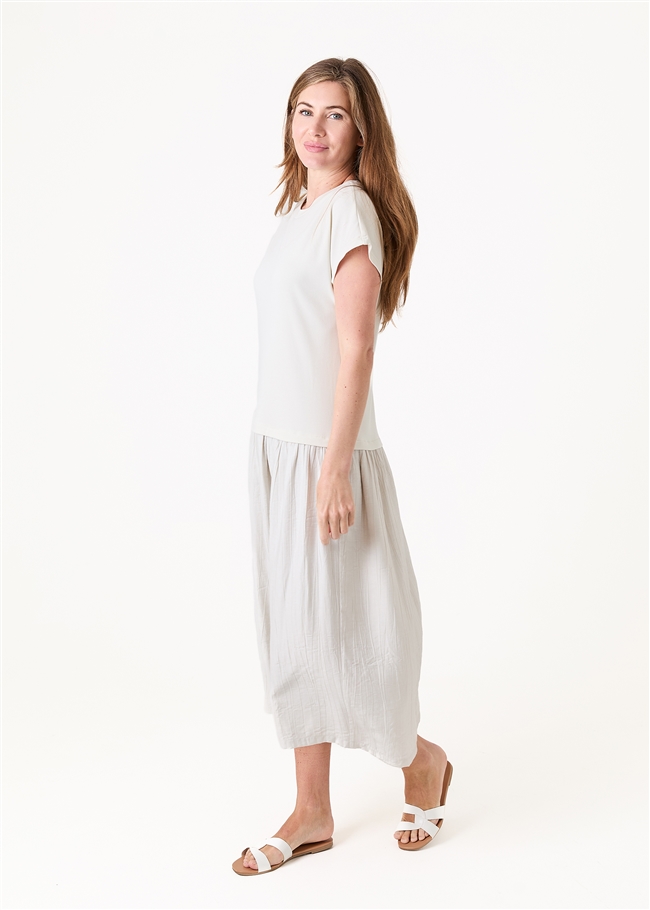 Plisse Skirt T-Shirt Dress