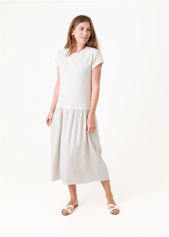 Plisse Skirt T-Shirt Dress