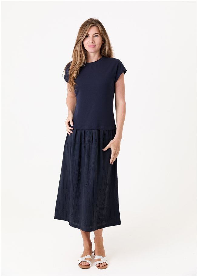 Plisse Skirt T-Shirt Dress