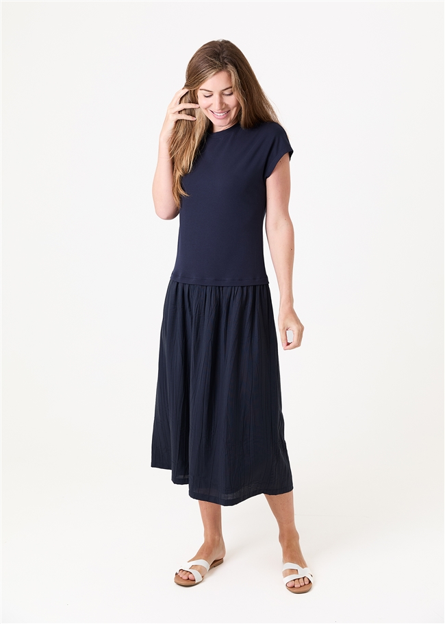 Plisse Skirt T-Shirt Dress