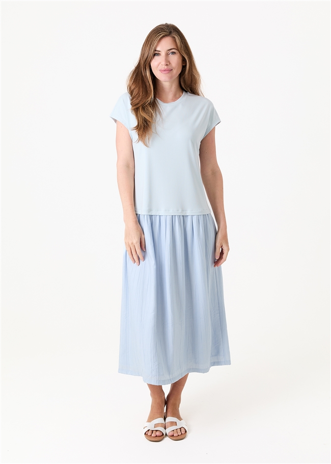 Plisse Skirt T-Shirt Dress