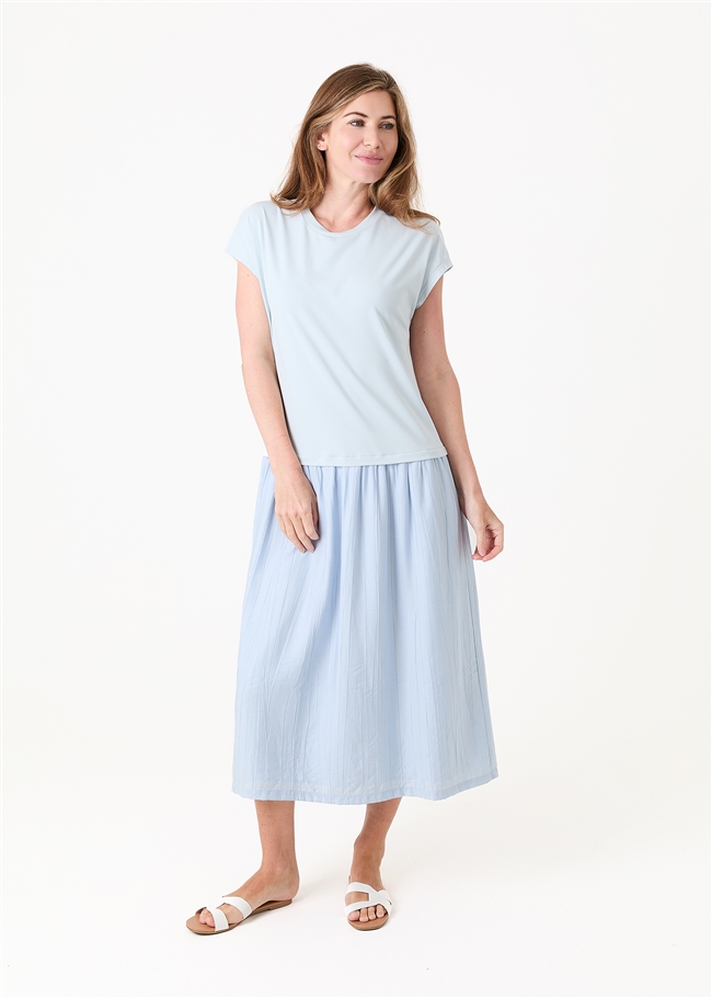 Plisse Skirt T-Shirt Dress