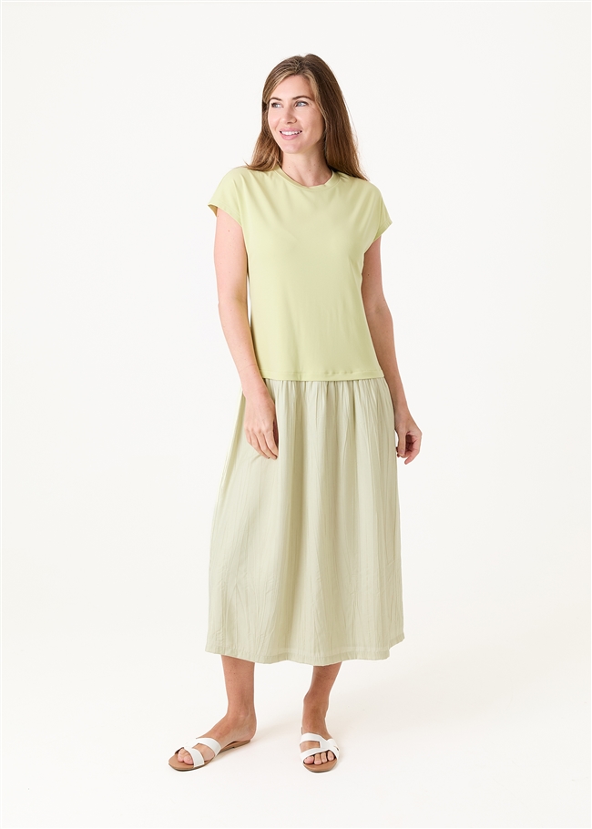Plisse Skirt T-Shirt Dress