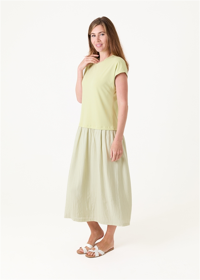 Plisse Skirt T-Shirt Dress