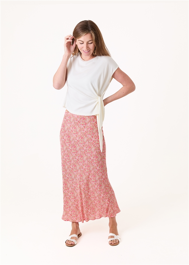 Ditsy Blossom Bias Cut Skirt