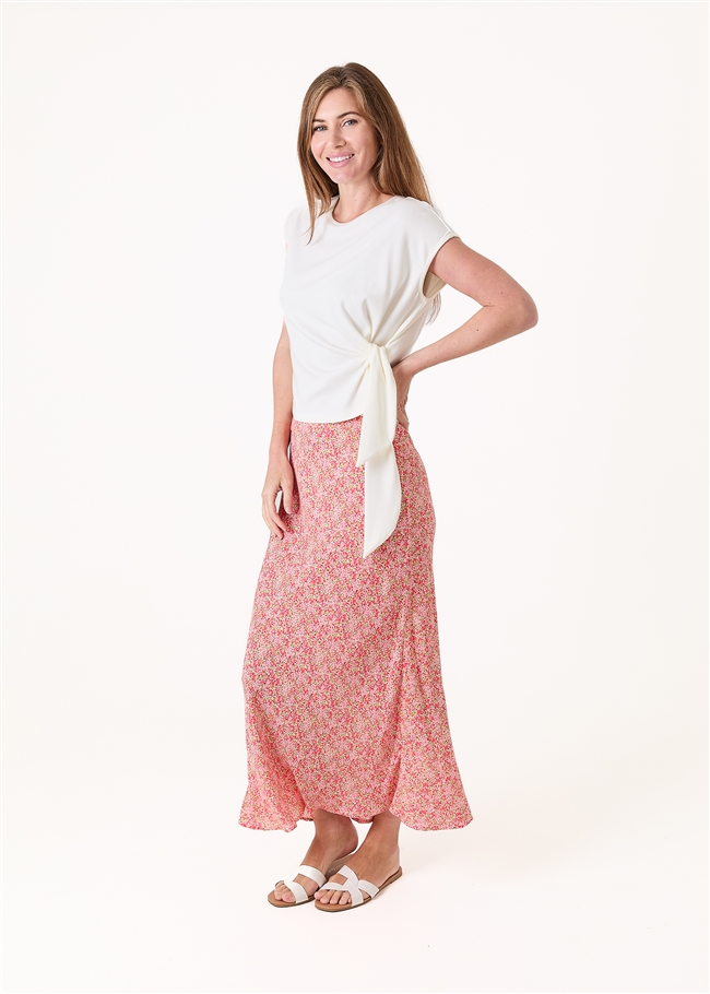 Ditsy Blossom Bias Cut Skirt
