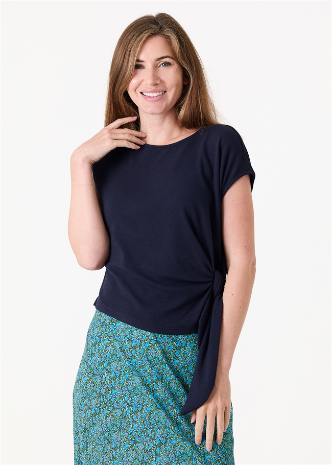 Side Tie Jersey T-Shirt