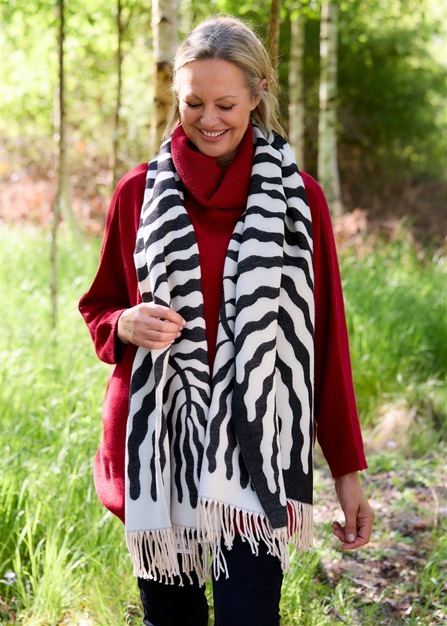 Tree Jacquard Doubleface Scarf
