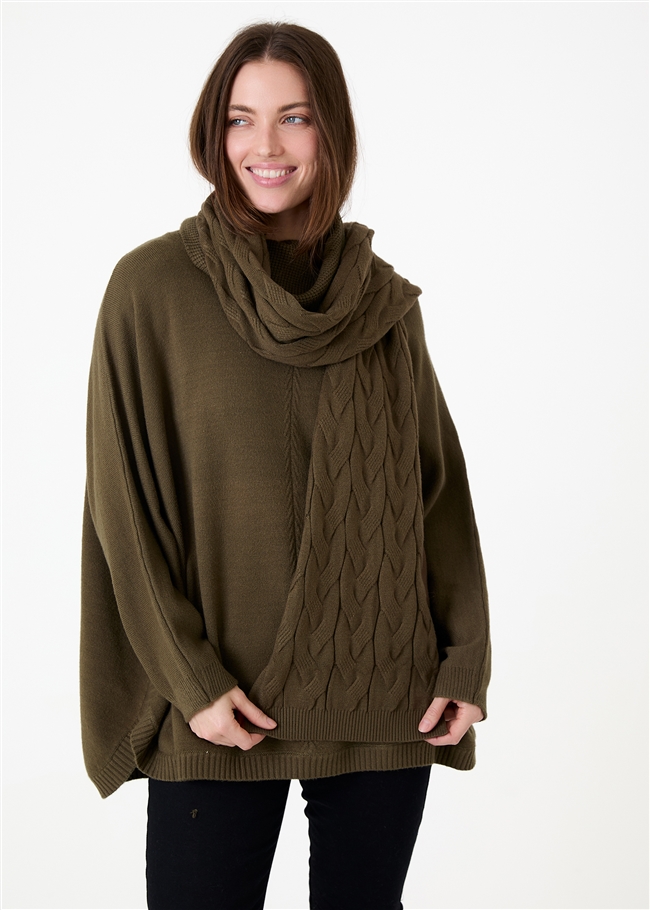 Cashmere Like Cable Knit Scarf