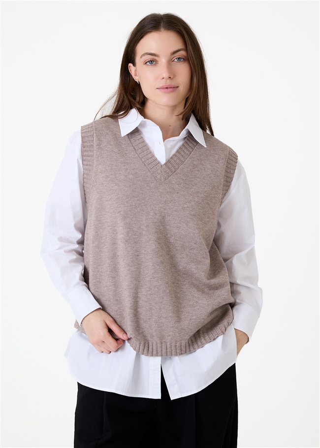 Cashmere Like V Neck Tank Top